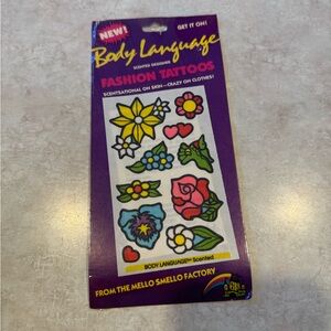 Mello smello body language scented sticker tattoos